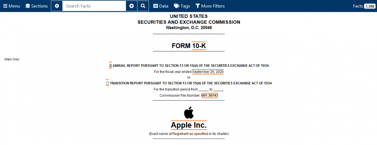 10-K form on SEC website