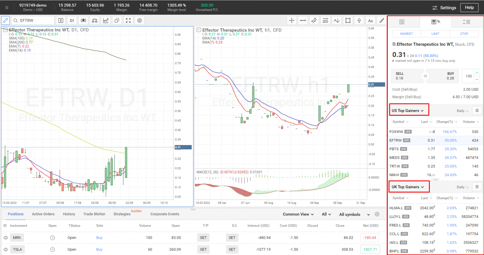 Choosing stocks via R StocksTrader watchlists