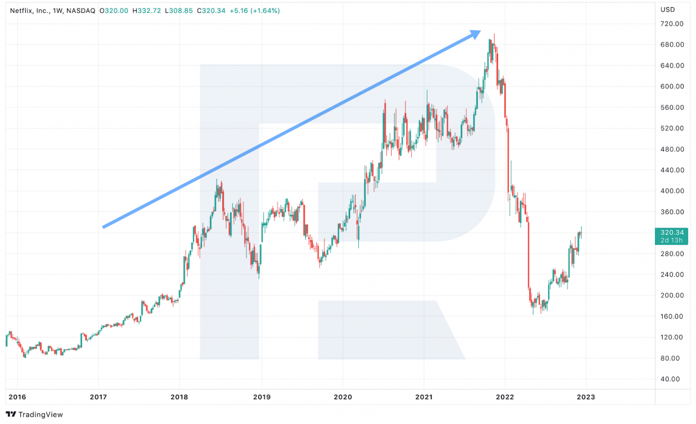 Netflix Inc. share price chart*